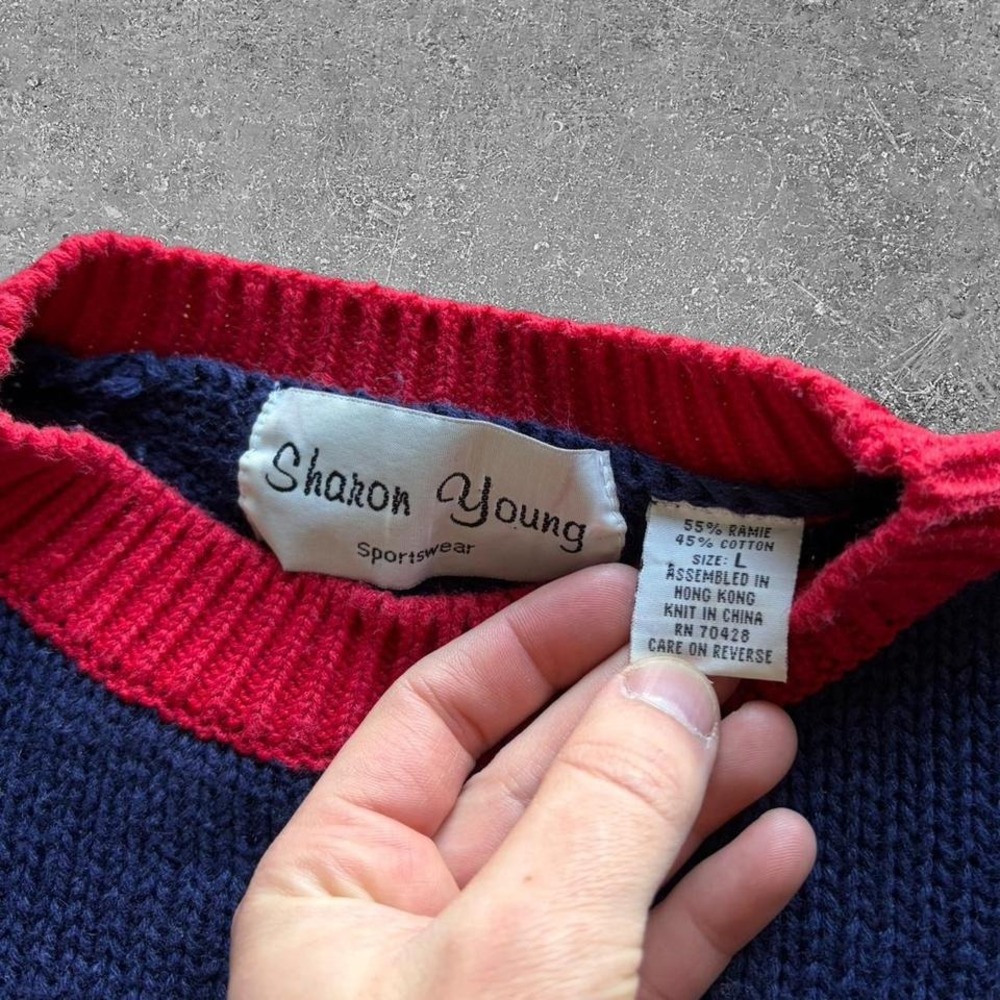 Vintage Sharon Young Golf Sweater Size Large, Retro Indie - Picture 4 of 4